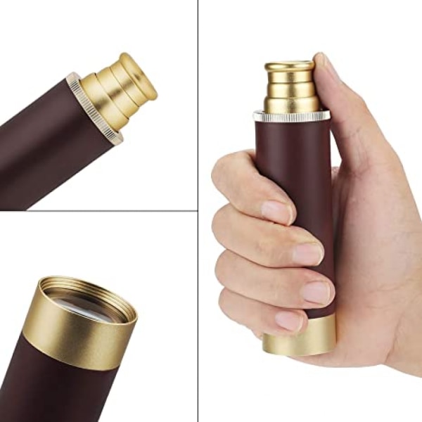 Teleskop Messing Spyglass Pirat Monokular, Vandtæt Lomme