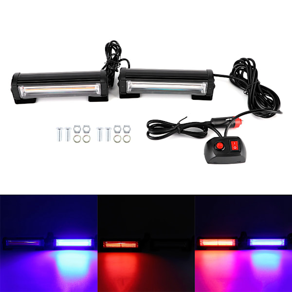 1V2 Frontgitter Strobe Lygtepane Høj lysstyrke Bil Advarselsblink 18Wx2  12V-24V