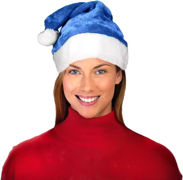 Plys Julemands Hue til Jul Blue