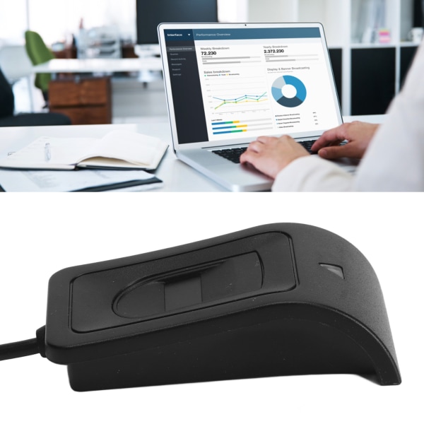 Fingeravtrycksläsare Kompakt Struktur Automatisk Kalibreringsigenkänning USB Fingeravtrycksläsare för PC