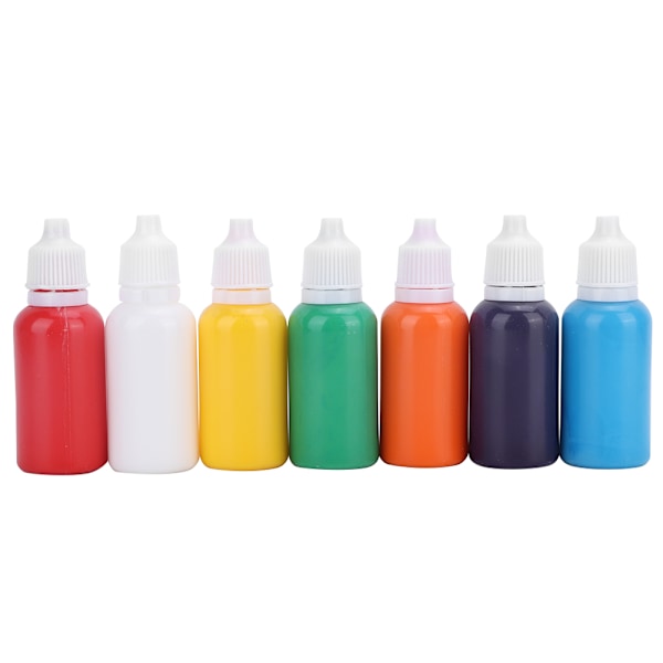 Vannmarmorering Vannpigment for Papirmarmorering Ebru Kunstverktøy (A4 7 Farger 20ml)