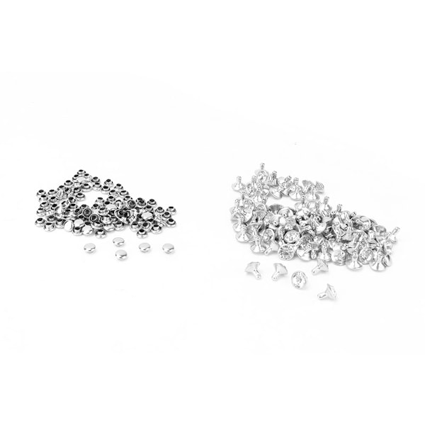 Klær Krystall Inlay Hurtignagler 12mm Flekker Nagler Cap for DIY Lær Håndverk Dekorasjon(#1)