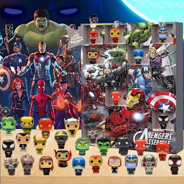 2024 Ny Avengers Marvel Adventskalender 24 Gaver Halloween Nedtelling Blinde Bokser