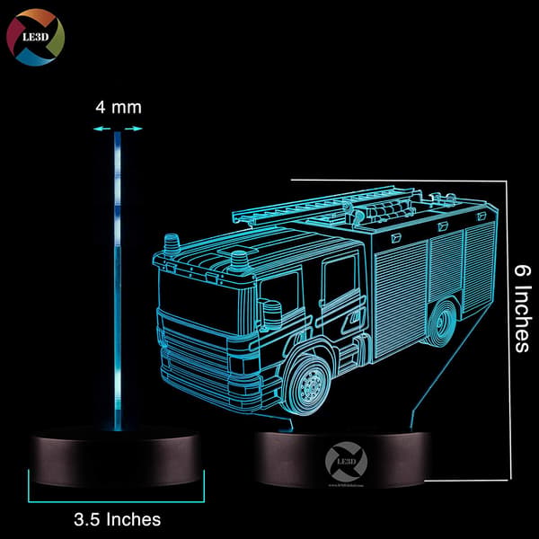3D Optisk Illusions Natlampe - 7 LED Farveskiftende Lampe