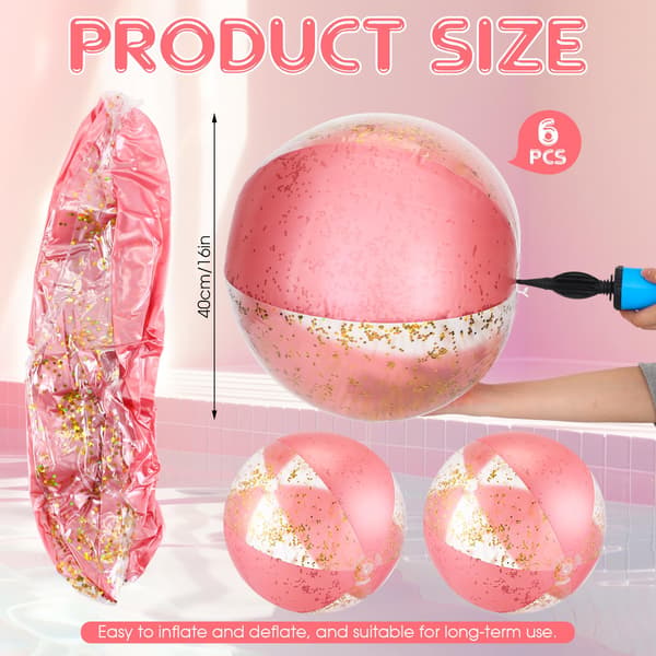 Glitter Konfetti 10-dele sæt til polterabend poolfester, oppustelige svømmeringe og badebolde, festligt design