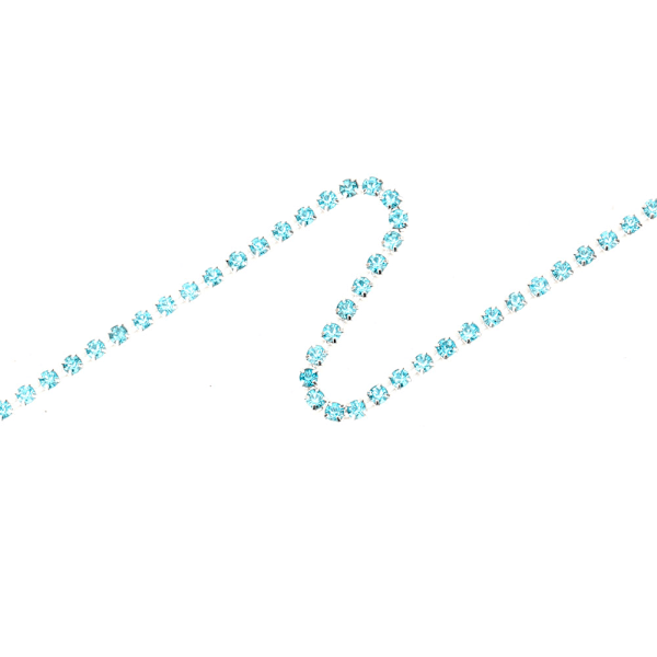 2,8 mm DIY Diamant Mesh Wrap Rulle Blanke Krystal Rhinestones Bånd Dekoration (Sø Blå)