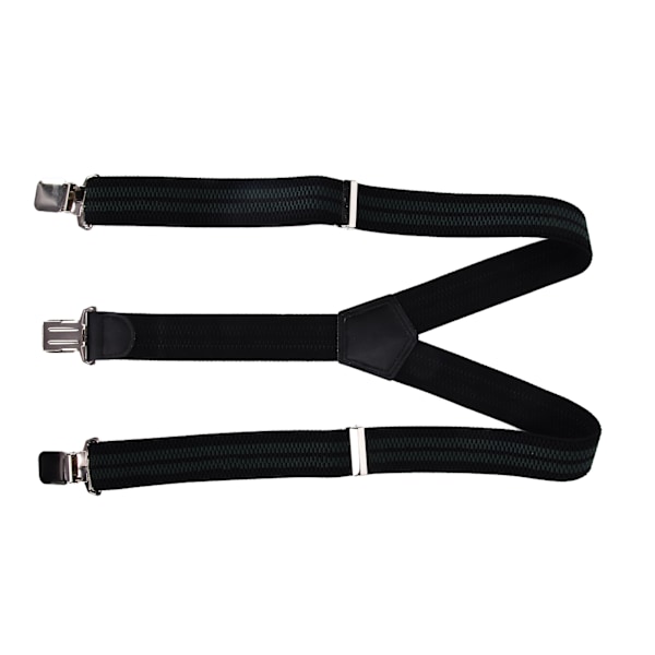 Herr Suspender Stark Fixering Justerbar Vacker Praktisk Fashionable Metallklämma Bred Suspender för Formell FestGrön