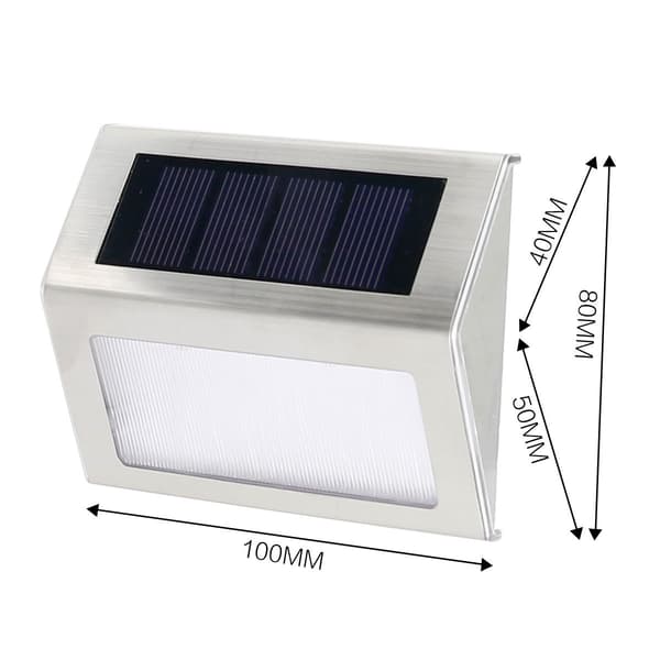 Solcellslampor med större batterikapacitet 4-pack Stainl White Light