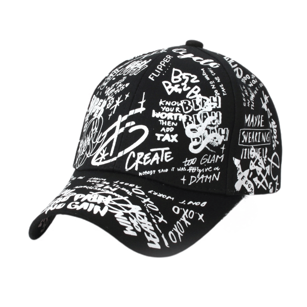 Unisex Graffiti Baseball Cap, K-pop Boys Outdoor Snapback Ha P