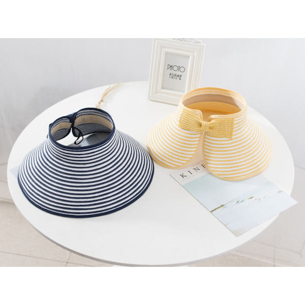 Dam solhatt med bred brätte i halm med UPF 50+ Beige