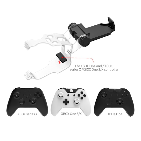 Kontroll Mobiltelefonhållare för Xbox Series X Controller Telefonklämma Xbox Controller Mobiltelefonfäste Justerbar Telefonhållare Klämma Kompatibel med