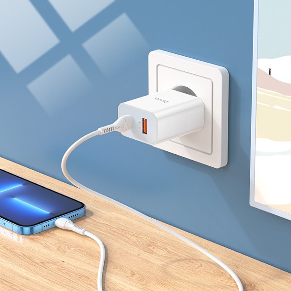 hoco. C97A Europeisk standard PD20W+QC3.0 laddare för iPhone1