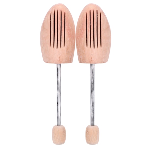 2Pcs Wood Anti Deformation Anti Wrinkle Women Men Shoe Tree Keeper with Spring Column(39 40)