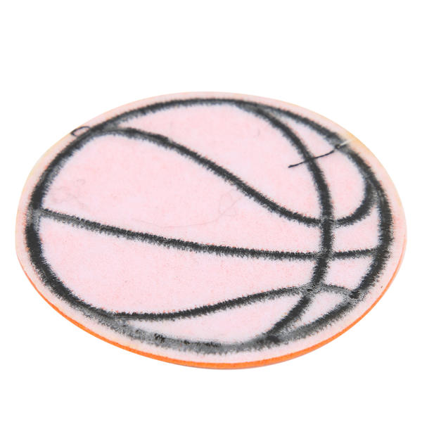 10 st tygpatch fotboll basket rugby bordtennis bollform DIY handgjord sömnad kläder tillbehör (basketboll)