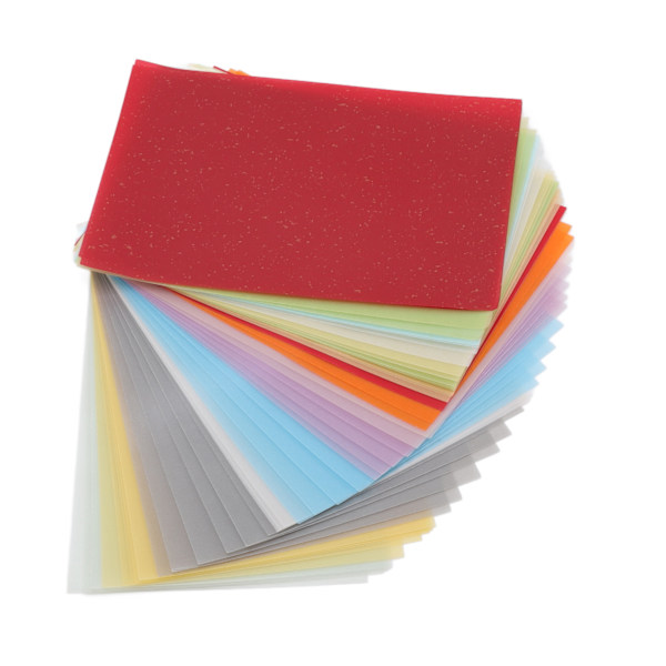 50 st färgat svavelsyrapapper 15x10cm rent papper hög styrka gummistämpelöverföringspapper för tryckning
