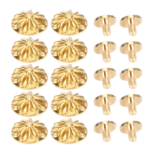 10 set Chrysanthemum spikade mässingsnitar hydrauliska verktygsskruvar kläder 3#13mm