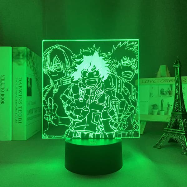 3D Nattlys 3D Illusjonslampe Deku Bakugo Katsuki Led Natt