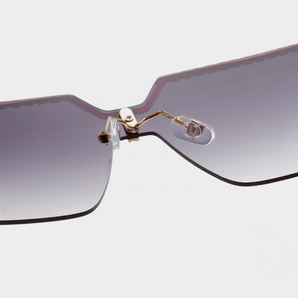 Fashion Ladies Metal Alloy Half Frame 100%UV Protection Solglasögon