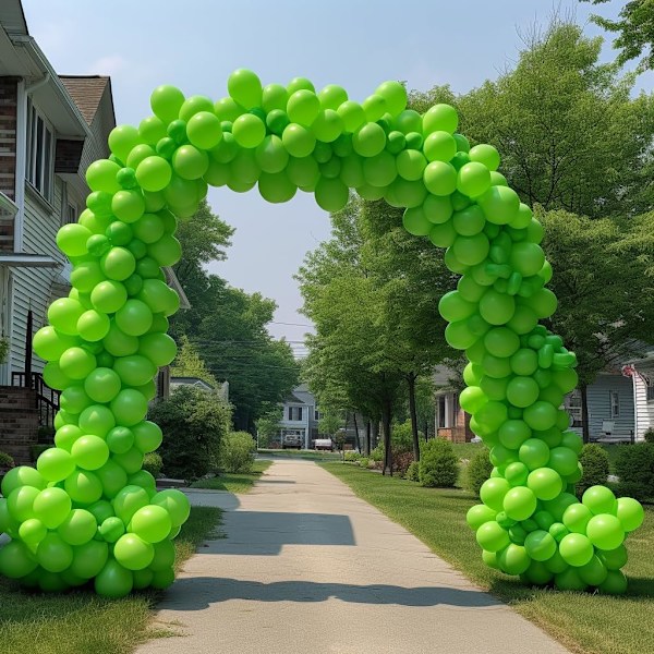 130 stk. grønne balloner i forskellige størrelser 18\" 12\" 10\" 5\" ballonbue guirlande sæt perfekt til fødselsdagsfest, dimission, babyshower, bryllup, ferie D Green