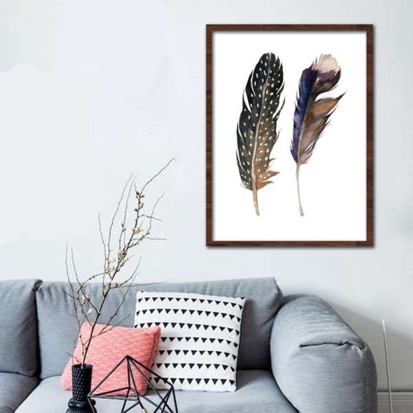 Feather Wall Art Canvas Print Poster, Simple Fashi 40x60cm