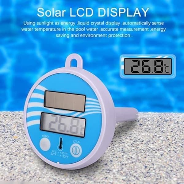 Soldrevet digitalt pooltermometer, holdbart, antioxidant, langtidsholdbart, brudsikkert