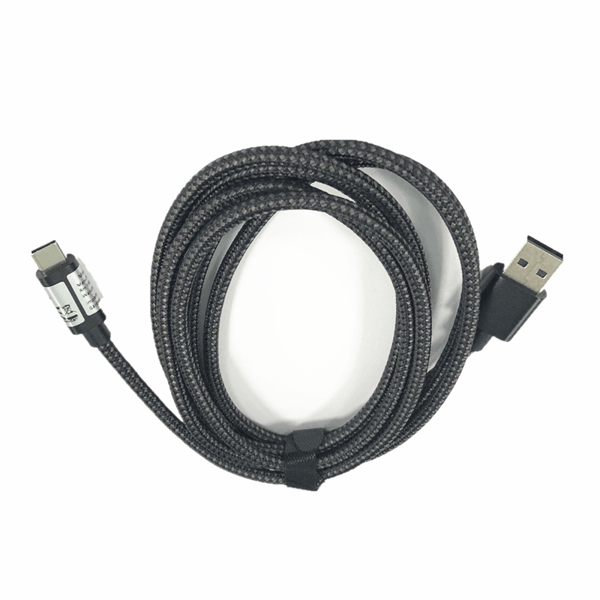 USB 2.0 til USB-C-kabel 3A hurtiglading Svart 2 m