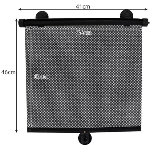2-Pack - Sunshade Roller Blind for Car - 41x46 cm
