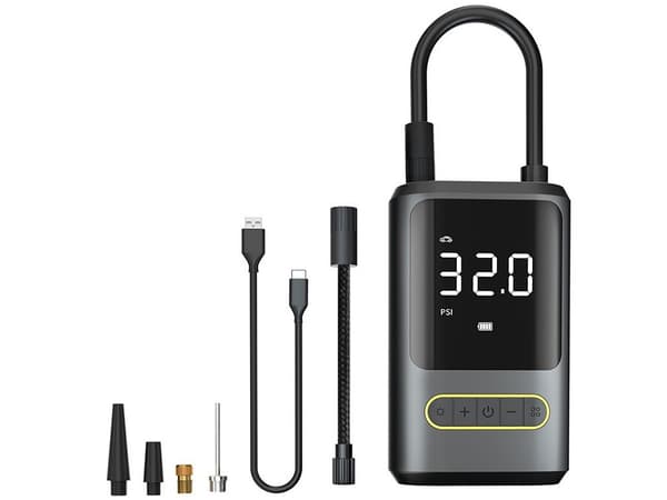 Elektrisk sykkelpumpe kompressor 10 bar LCD