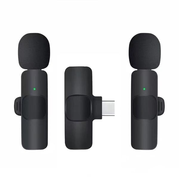 2-i-1 Trådløs Mikrofon til Mobil med USB-C Støjreduktion