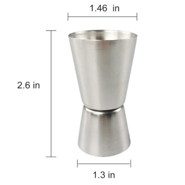 (Rostfritt stål) Cocktailjigger - Ej specificerad - Dubbel jigger i rostfritt stål - Elegant design - Praktisk och kompakt