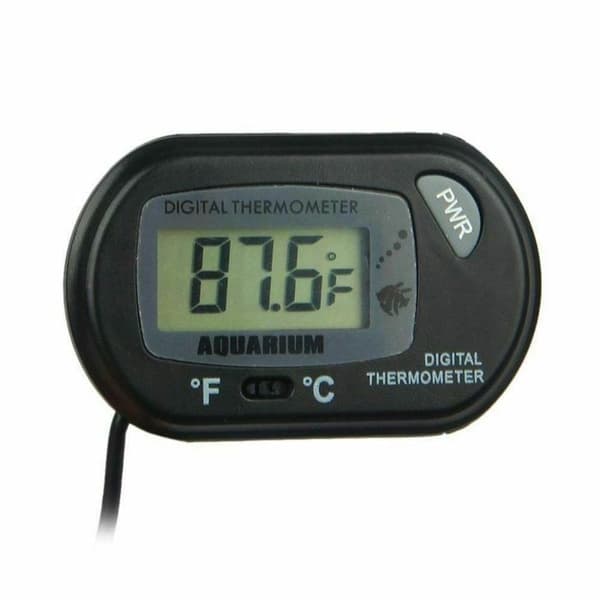 Digitalt LCD-akvarietermometer med temperatursensor og sugekop