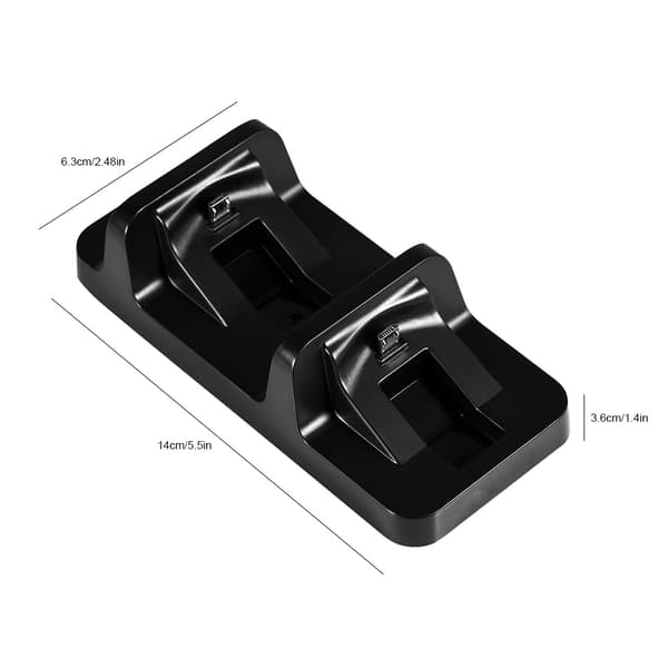 Dobbelt Opladningsstation Dockingstation Stativ USB-oplader til PlayStation 4 PS4 Spilcontroller