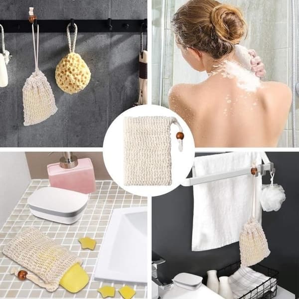 Sæbepose - Uspecificeret - 6 dele - Sisal - Bomuld - Linned