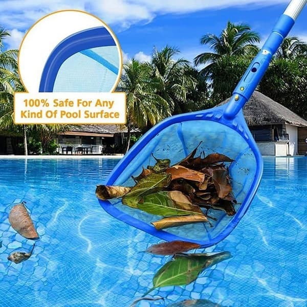 Pool Cleaning Kit, Pool Skimmer with Telescopic Handle, Accessories (1 set)
