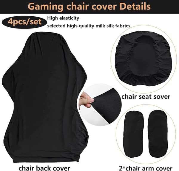 Gamingstolbeskyttelse - 4 deler Kontorstolbeskyttelse/Gamingstolbeskyttelse