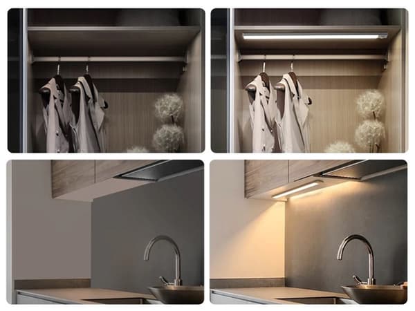 USB-lampe 30 cm - Sensorstyret belysning med klemmebeslag