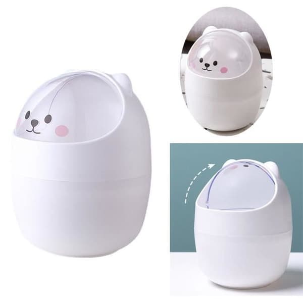 Desktop Trash Can, Portable Trash Can with Lid, Mini Plastic Trash Can for Table Use, for Sink, Dressing Table