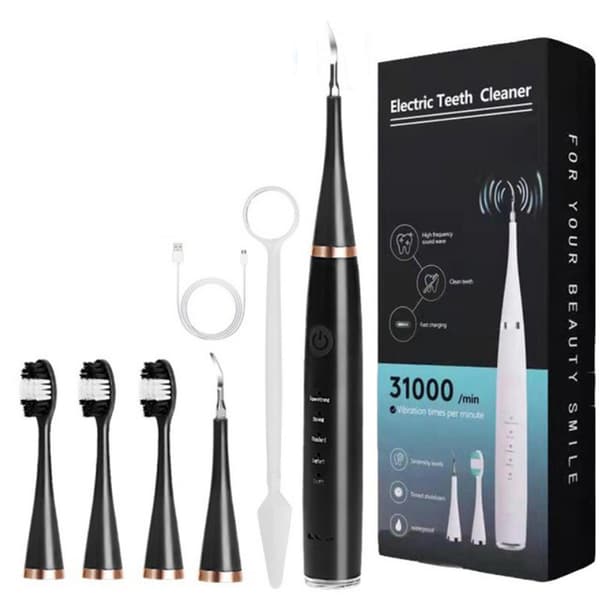Electric Toothbrush with Tartar Remover Black