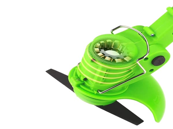 Batteridrevet gresstrimmer med teleskopskaft og batteri – Trådløs trimmer