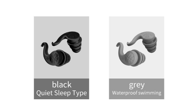 Professional Silicone Noise Cancelling Earplugs Black