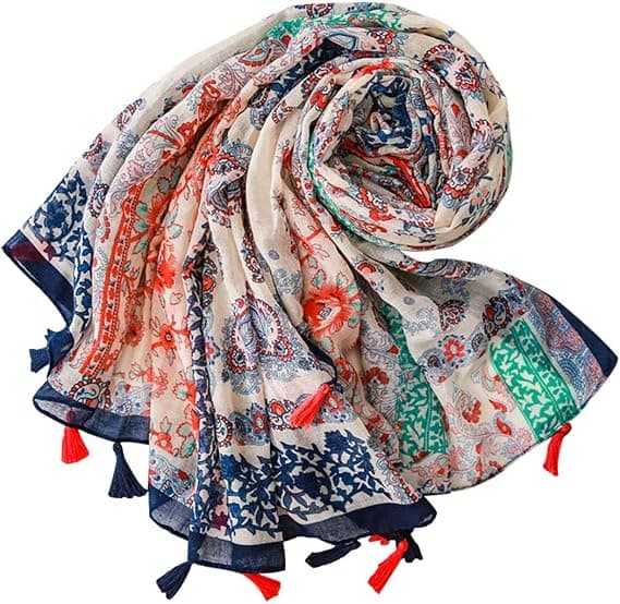Damhalsduk Lång Stor Sjal Elegant Lättviktsscarf Mjuk