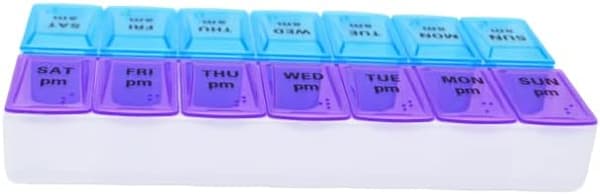 2-pack Pill Box, Seven Days AM and PM Daily Pill Organizer