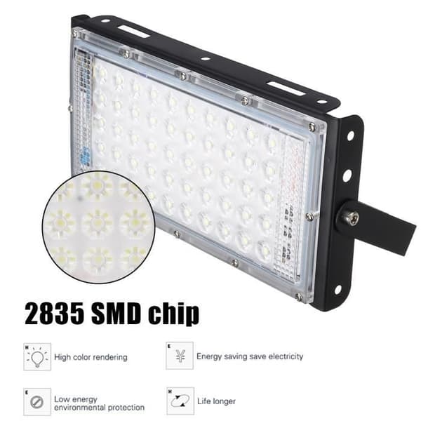 TEMPSA LED Work Light Indoor/Outdoor IP66 Waterproof Spotlight Cold White Reflector