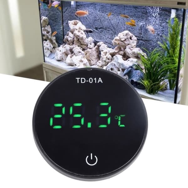 LED-display for akvarietermometer, digitalt termometer for akvarium, nøyaktig LED-display, hygrometer for dyrebutikk