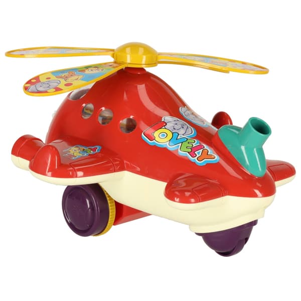 Helikopterfly med skyvestang og lyd