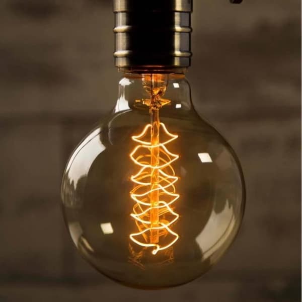 G80 40W E27 Lyspære - Edison - Gul - Energiklasse A+
