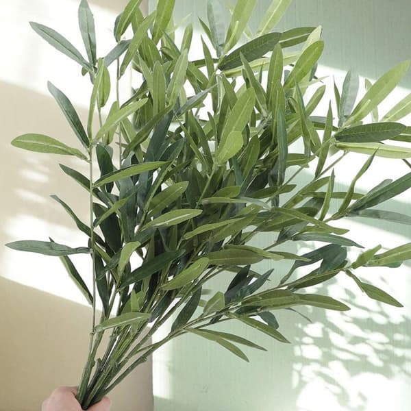 Artificial Olive Branches - Silk Leaves - Large Artificial Plant for Wedding Garden Decor