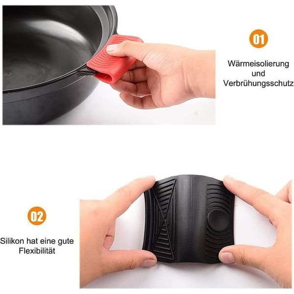 Hot Handle Holder, 4 Pcs Cooking Finger Protector, Helper Handle Holder (Heat Insulated, Pro)