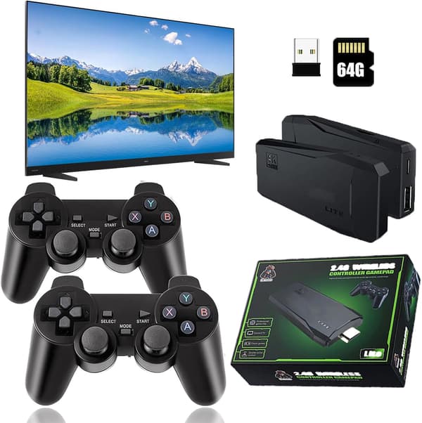 2026 Latest Model Retro Video Game Console Built-in 20000+ Games, 4K HDMI Output, 9 Classic Emulators, with Dual 2.4G Wireless Controllers