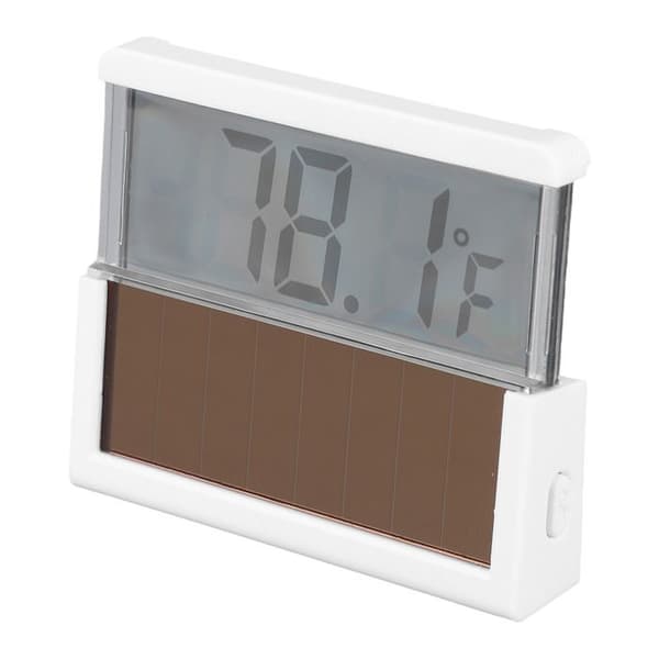 Solcelle akvarietermometer, digitalt gennemsigtigt LCD-display, højpræcisions solcelle akvarietermometer
